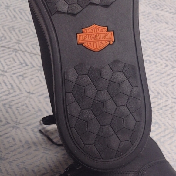 Harley-Davidson Black High-Top Lace-Up Boots  Sneakers with Orange Logo main image 8